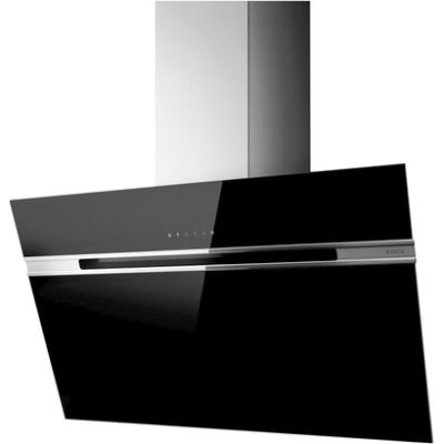 HOTTE ELICA CHEMINEE MURAL DECORATIVE EN VERRE NOIR