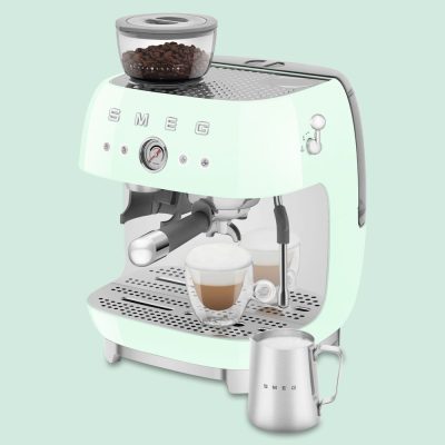 MACHINE A CAFE EXPRESSO SMEG AVEC BROYEUR VERT DEAU