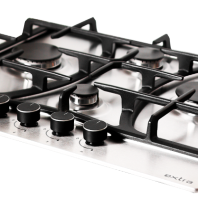 TABLE DE CUISSON  EXTRA A GAZ 04F INOX ALLUMAGE THERMO COUPLE FONTE 60CM