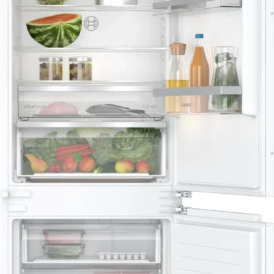 REFREGERATEUR COMBINEE BOSCH INTEGRABLE SERIE 4- 70CM CHARNIERE PANTOGRAPHE HOME CONECT