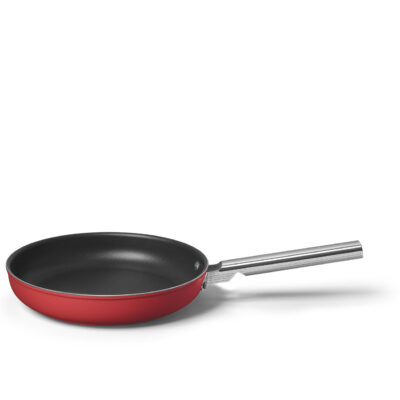 POELE SMEG 28 CM ROUGE ANNEES 50