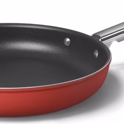 POELE SMEG 30 CM ROUGE ANNEES 50