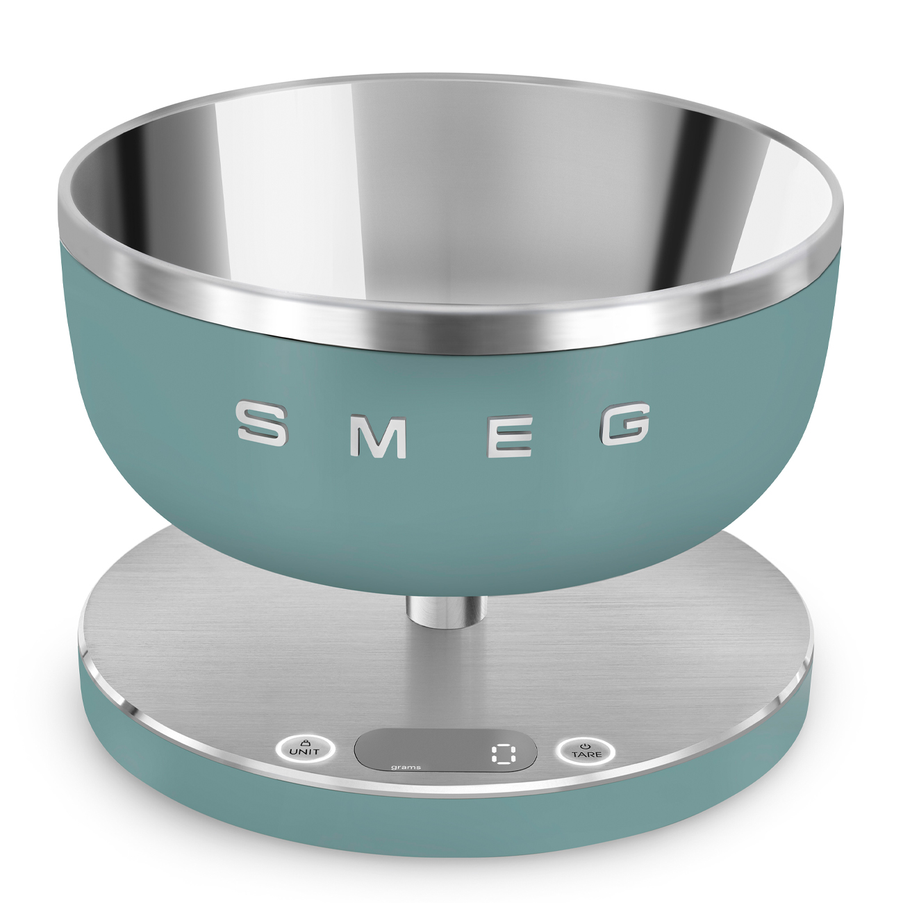 BALANCE DE CUISINE NUMERIQUE SMEG ECRAN LED VERTE EMERAUDE 5KG/1G