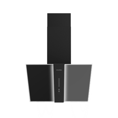 HOTTE DECORATIVE INCLINEE SCHOLTES 60CM | 3 VTS.| 650 M³/H | CTRL. TACT.| 2XFT.CHARBON | BLACK GLASS