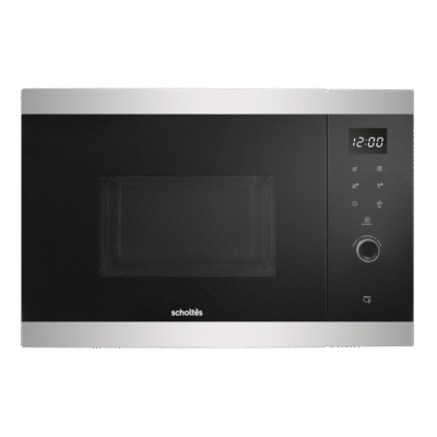 MICRO ONDE SCHOLTES ENCASTRABLE 38CM /25L/1000W NOIR BANDEAU INOX