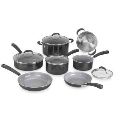 CERAMICA XT 11 PCS: CASSEROLES, POELES, FAITOUT, PANIER VAPEUR | POIGNEECOOL/ CHAUF RAPIDE,COUVE VER